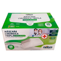 Máscara Cirúrgica Tripla - c/ Elástico - 50 unid Máscara Cirúrgica Tripla - c/ Elástico - 50 unid